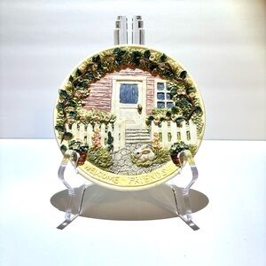 Hello friends vintage popular imports collectible mini plate cottage core